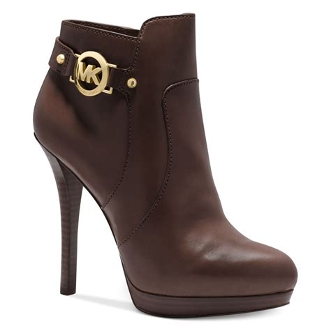 michael kors brown booties|michael kors ladies brown boots.